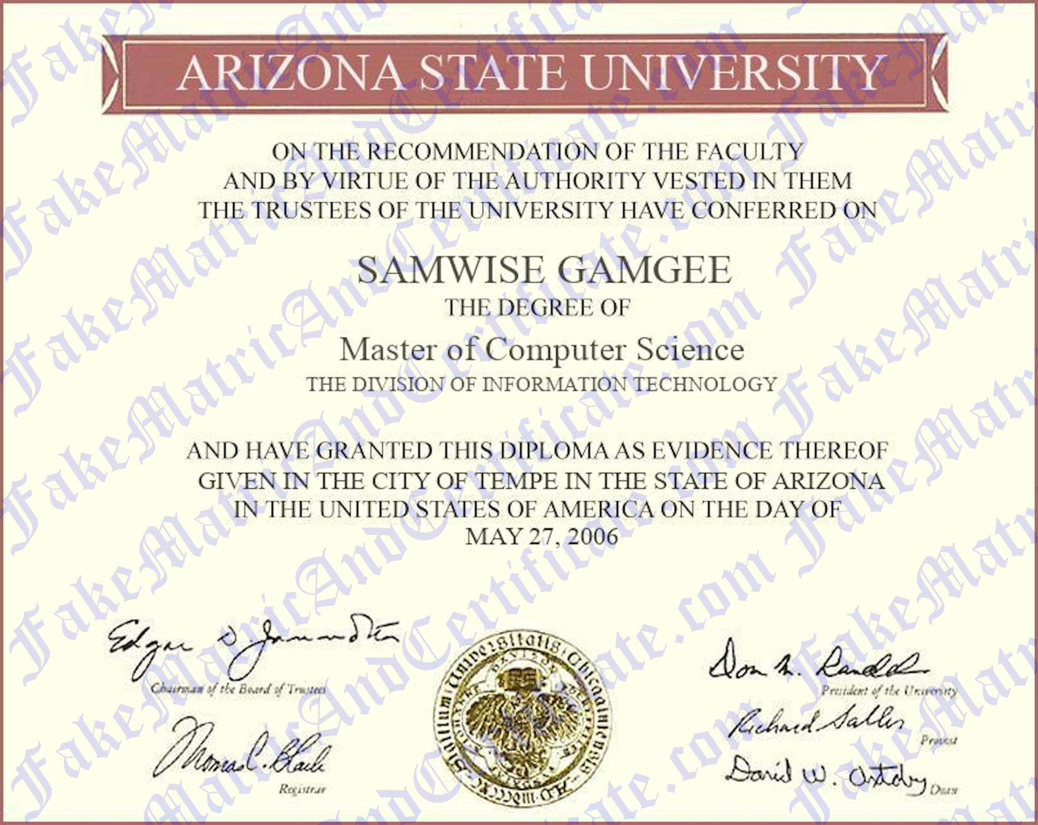 Store Fake Matric and Certificate