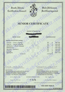 matric certificate (1990-2003)
