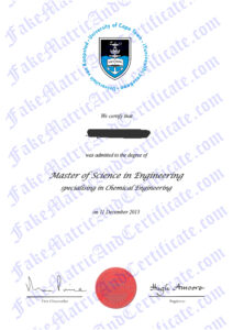 Degree - Cape Town University
