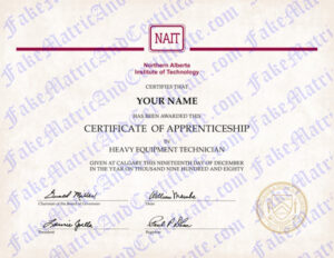 Certificate - Northern Alberta Institute of Technology (NAIT)