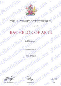 Degree - The University of Westminster